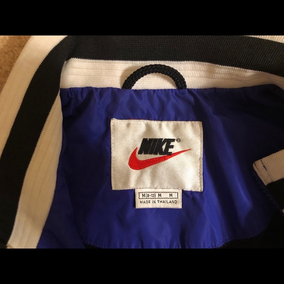 RARE VTG NIKE Purple Windbreaker Ringer Jacket M - Picture 2 of 8